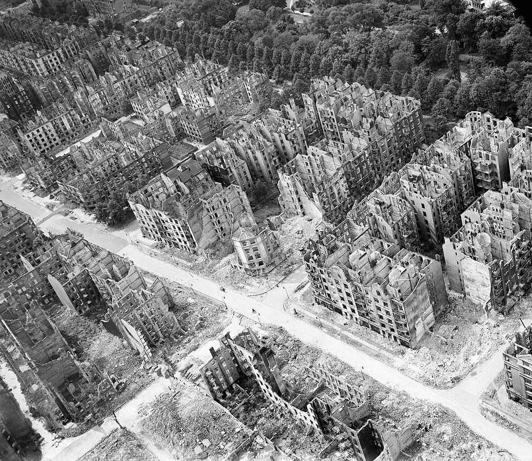 Devastation of Hamburg, 1943, by bombing